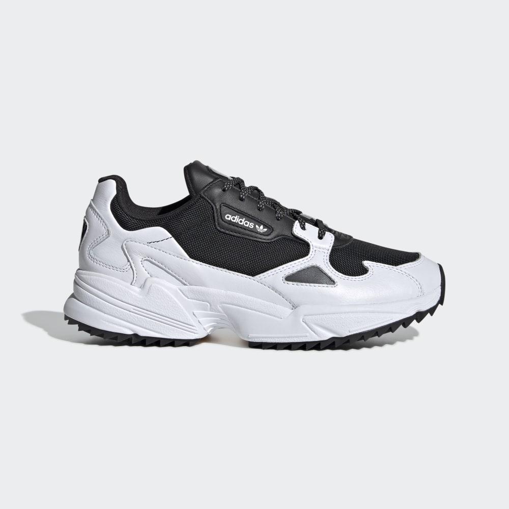 Originals Adidas Falcon Trail Dama Romania - Negrii/Albi/Metal EF9024